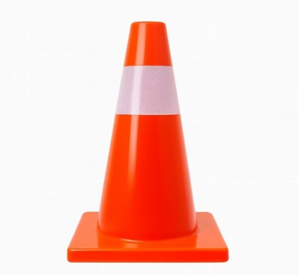 Cono de Tráfico Naranja con Banda Reflectante