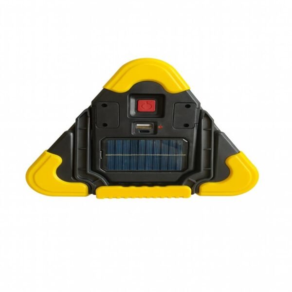 Lámpara LED triangular recargable con panel solar y puerto USB - Imagen 3