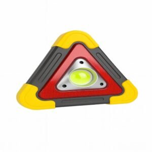 Lámpara LED triangular recargable con panel solar y puerto USB